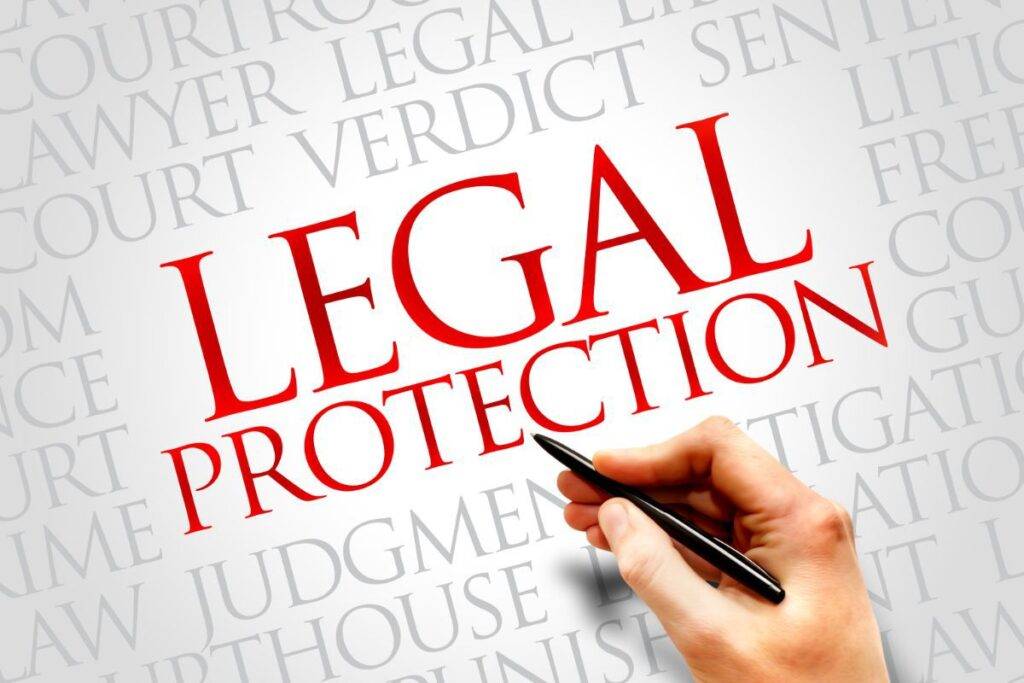 Legal Protection words on paper.