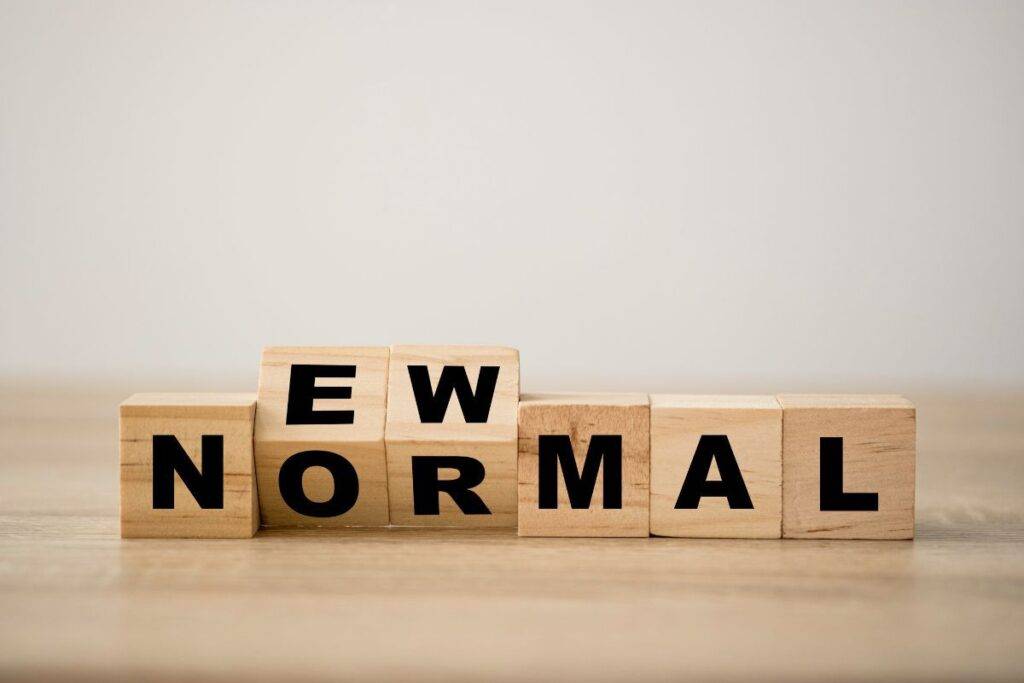 Blocks spelling the word New Normal