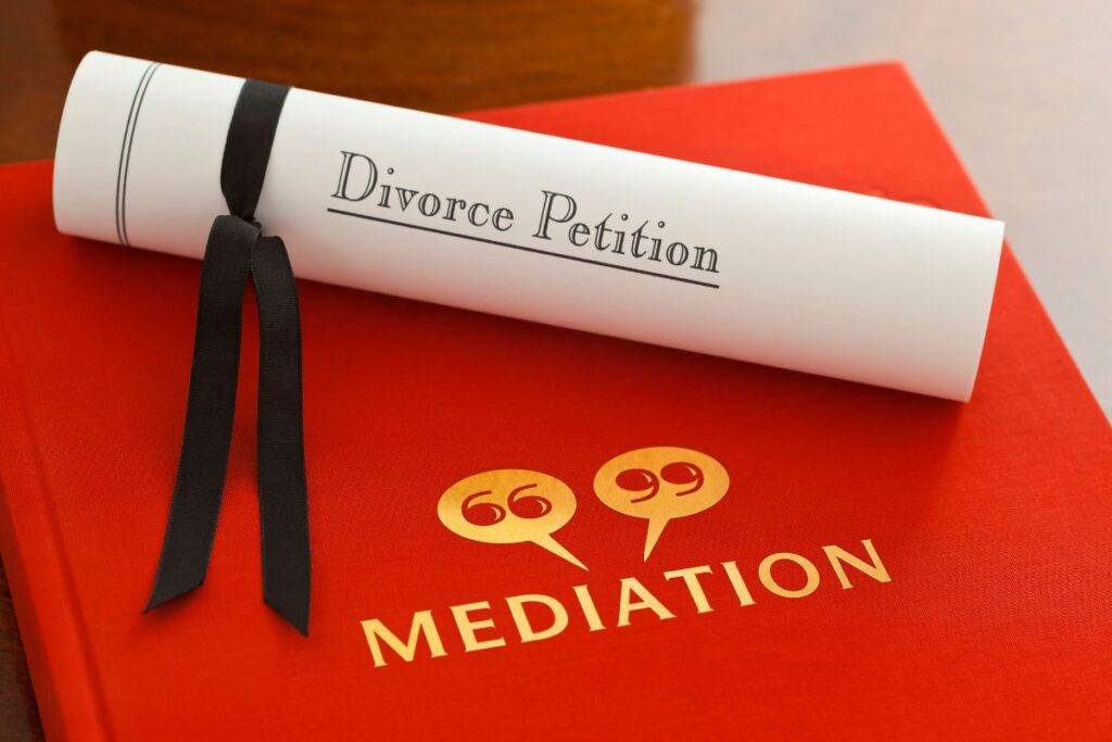 Divorce petition written on paper.