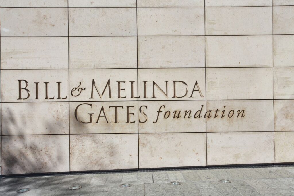 Bill and Melinda Gate Foundation sign