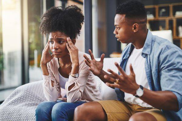 Man and women arguing