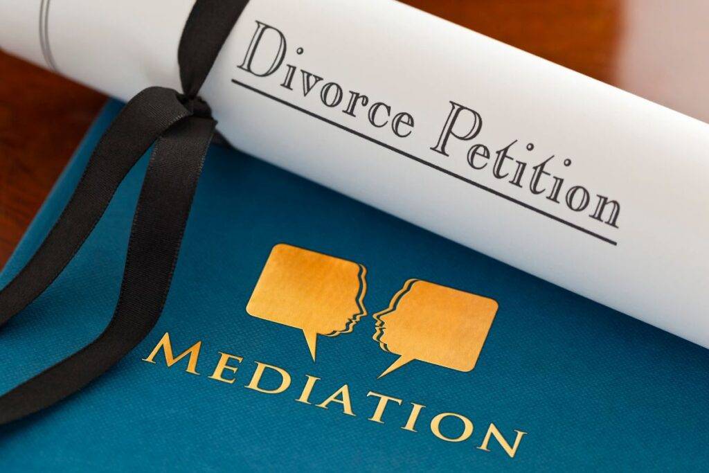 Divorce Petition written on paper.