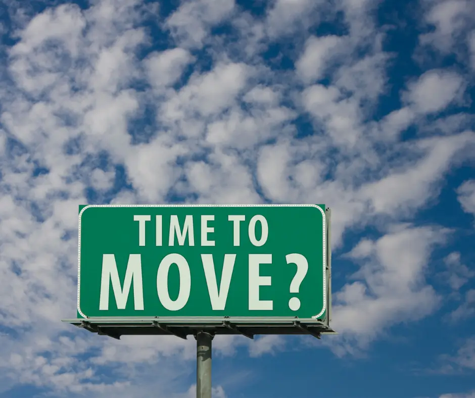 relocation and divorce: a signage that says "time to move?"